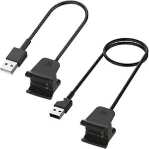 핏비트 알타 HR용 키스스마트 충전기 교체 충전 케이블 클립 코드 2팩 1.8피트 및 3.3피트