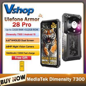 Ulefone Armor 28 Pro 5G AI 견고한 전화 16GB+512GB 10600mAh 배터리120W 6.67인치 AMOLED 안드로이드 15