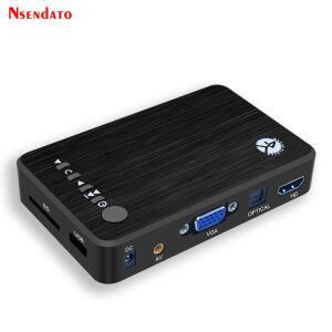 자동차 TV 용 4K 울트라 HD 미디어 플레이어 SD MMC RMVB MP3 USB 외부 U 디스크 박스 VGA MKV H.265