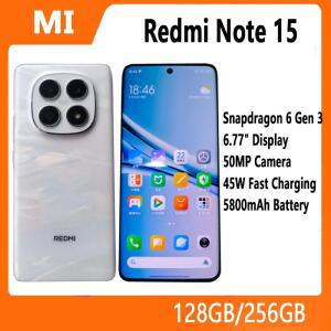 오리지널 레드미 노트 15 중국 버전 스냅드래곤 6 3세대 스마트폰 50MP 카메라 6.77인치 OLED 디스플레이 5