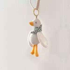 슬로 스튜디오 주문제작 _행운 오리 키링 Lucky Duck Key ring - White