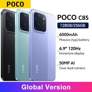 POCO C85 글로벌 버전 스마트폰 헬리오 G81-울트라 6.9인치 도트 드롭 디스플레이 6000mAh 배터리 50MP 카