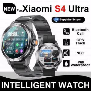 Xiaomi S4 울트라 야외 스포츠 스마트 워치 남성용 1.53 인치 AMOLED NFC GPS 나침반 심박수 방수 BT 통화