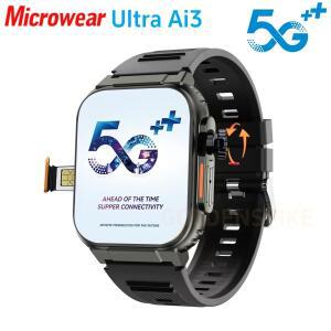 마이크로웨어 울트라 Ai3 스마트워치 5G 180 °   회전 카메라 Google Play GPS WIFI 2.2인치 Amoled HD 디