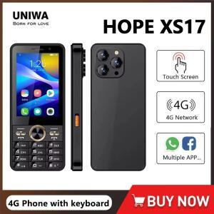UNIWA HOPE XS17 4G 터치스크린 키패드폰 안드로이드 8.1 듀얼심 3.5인치 2GB 램+16GB 롬 2500mAh 배터리