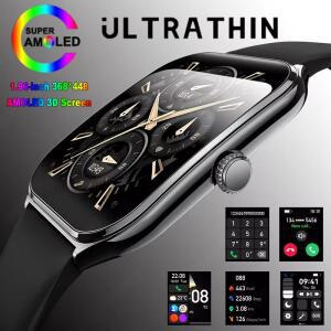OPPO용 신제품 울트라 씬 스마트워치 남녀공용 1.96인치 HD AMOLED 70+ 스포츠 모드 건강 모니터링 블루투