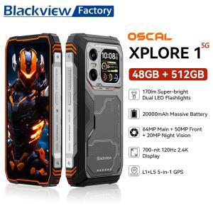 Blackview XPLORE 1 견고한 휴대폰 6.78'' 2.4K 디스플레이 통화 전화 6GB+512GB 20000mAh 스마트폰 안드로
