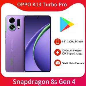 OPPO K13 터보 프로 5G 스마트폰 스냅드래곤 8s 4세대 50MP 후면 카메라 7000mAh 80W 슈퍼부스트 6.8인치 A