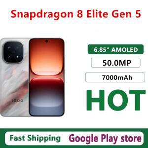 오리지널 비보 아이쿠 15 모바일 폰 6.85인치 AMOLED 50.0MP 카메라 7000mAh 100W 충전 IP69 방수 스냅드래