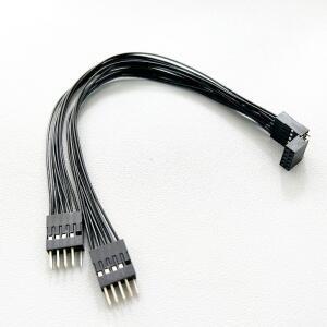 90 ° 팔꿈치 PC 마더보드 스위치 점퍼 9핀 1-2 라인 분배기 재설정 데스크탑 전원 켜기/끄기 이중 제어 케