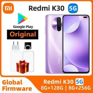 기존 Xiaomi Redmi K30 5G 스마트폰 64MP 안드로이드 잠금 해제 6.67 인치 8GB RAM 256GB ROM Snapdragon 7