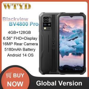 Blackview BV4800 프로 견고한 휴대폰, 4GB + 128GB 16MP 카메라, 5180mAh IP68/IP69K 6.56 인치, 안드로이
