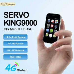 SERVO KING9000 미니 스마트폰 4G LTE 안드로이드 시스템 플레이 스토어 WhatsAPP 얼굴 잠금 해제 2GB+16GB