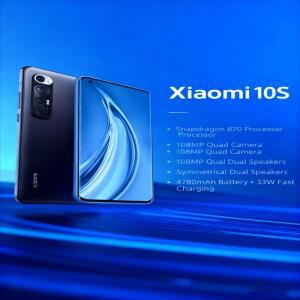 샤오미 10S 스마트폰 스냅드래곤 870 108MP 카메라 4780mAh 33W 고속 충전 하만 카돈 스테레오 휴대폰 스마