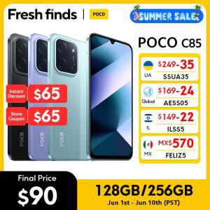 [월드 프리미어] POCO C85 글로벌 버전 스마트폰 128/256GB Helio G81-Ultra 6000mAh 배터리 6.9인치 디스