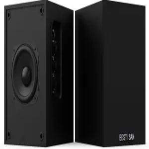 레코드 플레이어용 BESTISAN 액티브 책장 스피커 블루투스 및 RCA(SR16)가 탑재된 TV PC 무선 음악