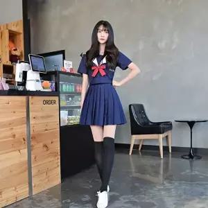 [교복몰]고품질 TBZ 교복몰 청순 네이비 일본여고생 세라복 세트 (반팔) 일본교복 여자교복 여학생교복 WF