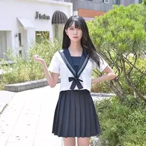 [교복몰]고품질 TBZ 교복몰 얼음공주 화이트 일본여고생 세라복 (반팔) 졸업사진컨셉 교복 예쁜교복 WFMER