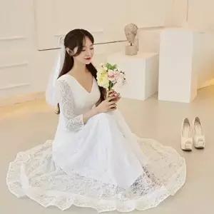 [교복몰]고품질 TBZ 교복몰 웨딩드레스 A라인 시스루 레이스 졸업사진 파티드레스 코스프레사이트 WFMERYM