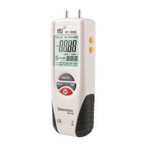 Hti-Xintai 디지털 압력계, 듀얼 포트 공기압 게이지 HVAC 가스 테스터, 백라이트가 있는 대형 LCD 디스플레이, 베이직