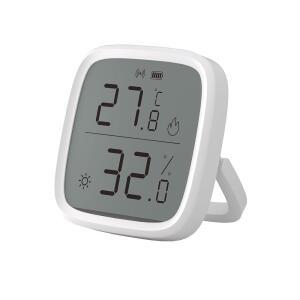 SONOFF 지그비 실내 온도 습도 센서, SNZB-02D LCD 온도계 습도계, 알렉사 및 구글 홈과 협력하여 원격 모니터링 홈 자동화, 3.0 허브 필요, 1팩