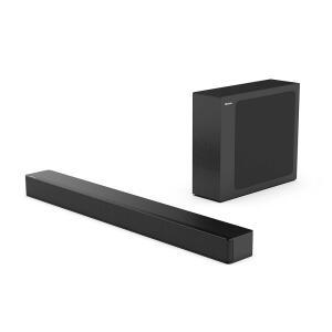 무선 서브우퍼가 있는 Hisense HS2100 2.1 Ch 240W 사운드 바 - DTS Virtual X, 돌비 오디오, 이지플레이, 6가지 EQ 모드, HDMI ARC, 블루투스 5.3