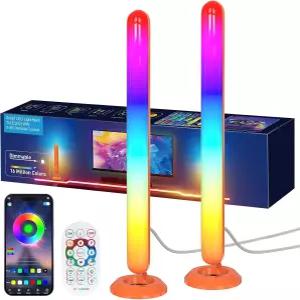 스마트 ICRGB LED 조명 바 이중 라이트 비드가 있는 Borlyem TV 백라이트 앱 제어 RF 리모컨 음악 동기화