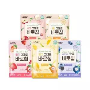 보리보리/루솔 과일 그대로 바로칩 10팩 골고루세트 ( 동결건조 과일칩)