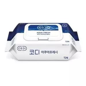 생활용품 쌍용)코디아쿠아프레시물티슈(캡형/72매)