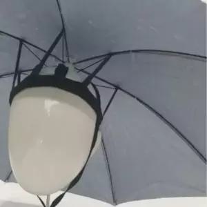 [패션소품] 블루 모자우산 우산모자 중형 머리에 쓰는 우양산 특이한우산 초경량우산