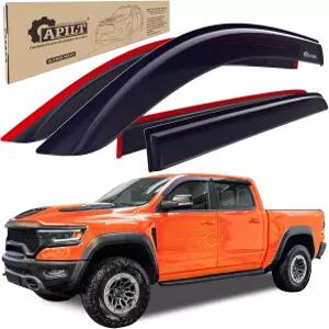 20192026 닷지 RAM 1500 크루 캡(뉴 바디 스타일) 풀사이즈 윈드 벤트 디플렉터 트럭 액세서리 다크 스모크