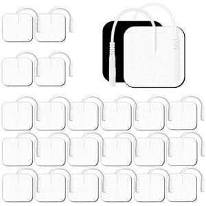 22 PCS 2X 2 u201D 텐 유닛 전극 패드, Auvon 7000 근육 자극기와 호환, 교체 셀프 스틱 및 자극 없는 디자인으로 35-50회 이상 재사용 가능