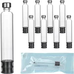 펩타이드 펜용 카트리지 3ml V1 및 V2 스타일 시스템용 11mm 고무 스토퍼가 있는 유리 교체 개별 포장 10Pc