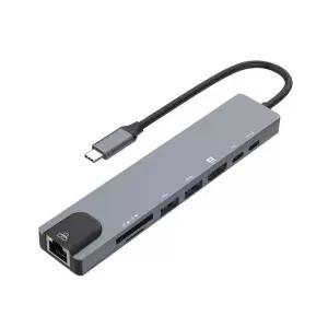 [셀러에이드]멀티허브 8IN1 USB 3.1 C타입 4K 30Hz 이더넷 4K HDMI