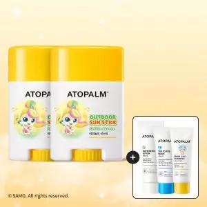 [캐치!티니핑 한정판] 아토팜 야외놀이 선스틱 SPF50+ PA++++ 21gx2개 세트+[증정]로션23ML+워시20ML+샴푸20ML