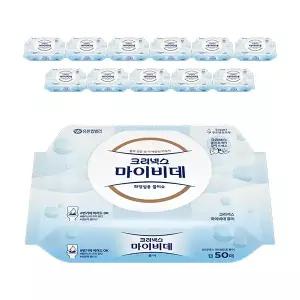 크리넥스 마이비데 퓨어, 캡형, 50매, 12입, 1개(600매)