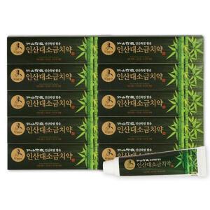 인산죽염 대소금치약 160g 10개 3무치약 (불소 파라벤 트리클로벤) 잇몸구강치아건강