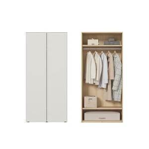 한샘 바이엘 소프트 옷장 크림화이트 90cm(높이216cm) 1단 행거형