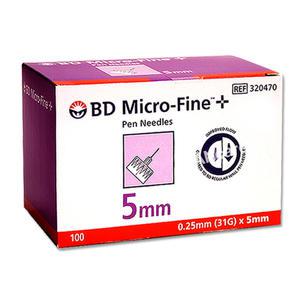 BD 마이크로파인 인슐린 펜니들 31G 5mm 100입 (320470) 인슐린바늘