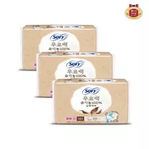 [쏘피]무표백 유기농 중형 18P 3개(총 54입)