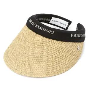 헬렌카민스키 비앙카 10 여성 바이저 HAT50265 NATURAL BLACK LOGO