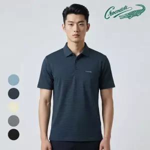 [크로커다일] 나일론 메쉬조직 카라 티셔츠 CDAA9TP2704
