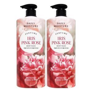 온더바디 데일리 모이스처 퍼퓸 바디워시 아이리스 로즈향 1100mL x 2개