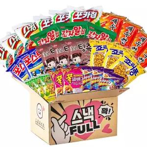 미니스낵 과자세트 봉지과자 26p (총 945g) / 스윙칩 포카칩 새우깡 포스틱 초코팅촉 죠리퐁 꿀꽈배기 ...