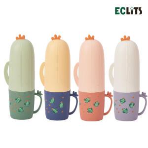 에클리츠 휴대용 선인장 칫솔통 칫솔 치약 세트 양치컵