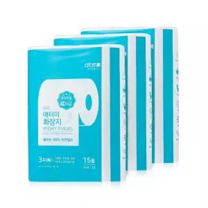 애터미 화장지 60롤 (15롤 x 4세트) 4D엠보싱 최신제조