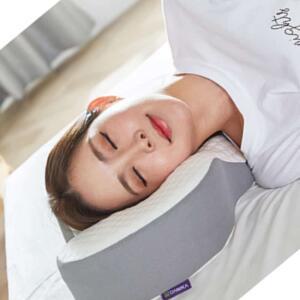 푹신한베개 3D 경추 베게 메모리 폼 롤업 귀눌림 방지 캠핑 차박 여행 휴대용 파우치 포함