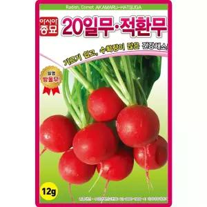 아시아종묘 20일무 적환무 씨앗 12g 적환무씨 샐러드 쌈용 종자
