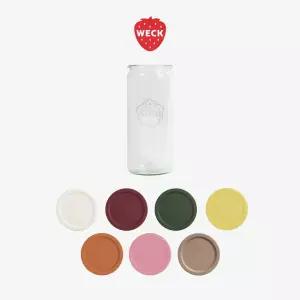 [WECK]실린더 908(1040ml) 유리병 1개+실리콘 뚜껑 1개