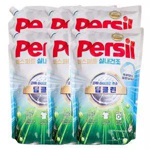 퍼실 딥클린 엑스퍼트 실내건조 1.5L 리필 6개 일반드럼겸용 액체세탁세제